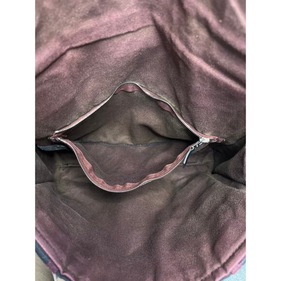 Hermès Fourre Tout Messenger Bag Burgundy and Black Canvas Crossbody - Picture 11 of 16